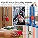 BOZZYS Cable Padlock with 3 Keys | L 1.15ft(0.35m),D 1/6in(4mm) Adjustable Steel Cable Lock | Aluminum Locks for Bikes, Gate, Lockers & Outdoor Gear | Weatherproof & Silver