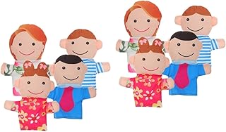 TOYANDONA 8 Peças Fantoches De Mão Da Família Para Crianças Fantoches De Mão Para Adultos Fantoches De Mão Para Bebês Fantoches De Mão Para Crianças 1-3 Fantoches De Marionete Jeff Dunham
