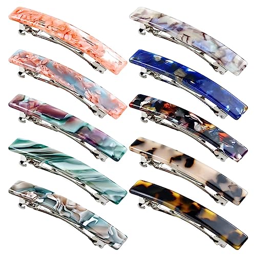 Barrettes à cheveux françaises écaille de tortue Pinces automatiques à ressort queue de cheval