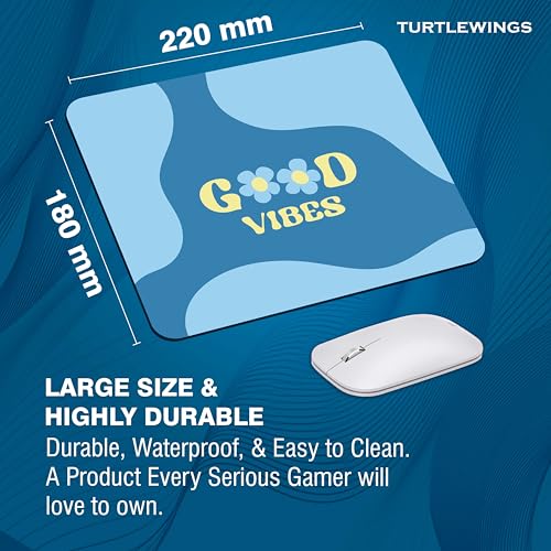 Image of TURTLEWINGS | Mousepad | Inspirational Quote Mousepad - 22x18 cm, 3mm Thick | Abstract Design Non-Slip Rubber Base | Office, Study & Gaming Use | Premium Smooth Surface 6