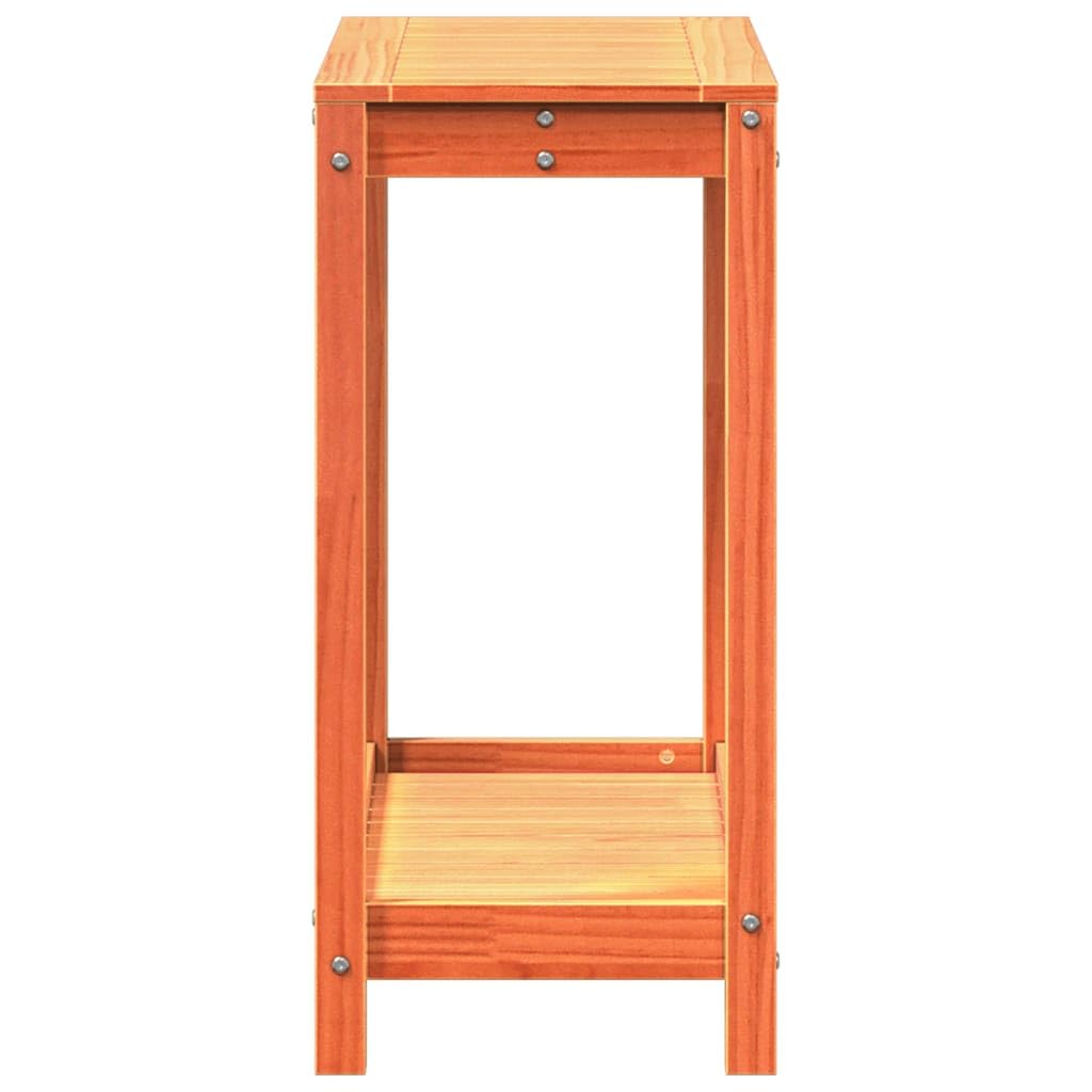Gecheer Tavolo Invaso con Ripiano,Tavolo da Lavoro per Giardino,Tavolo per Piante in Legno,Banco da Lavoro da Giardino,Tavolo da Esterno,Mobili da Giardino Marrone Cera 82,5x35x75 Massello Pino