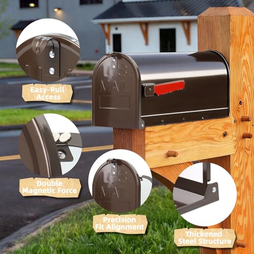 Mailbox Door Replacement Brick Mailbox Door,8 Inch (Width) by 10 Inch (Height) Snap-in Replacement Mail Box Door for Brick Standard Curbside Mailboxes
