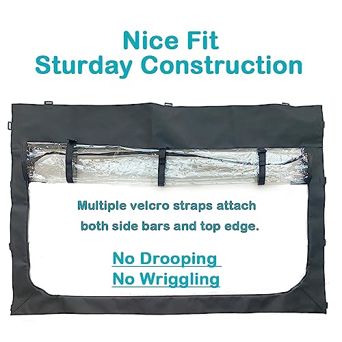 QYMOTO UTV Rear Windshield Zipperopen Soft Windscreen Dust Stopper for