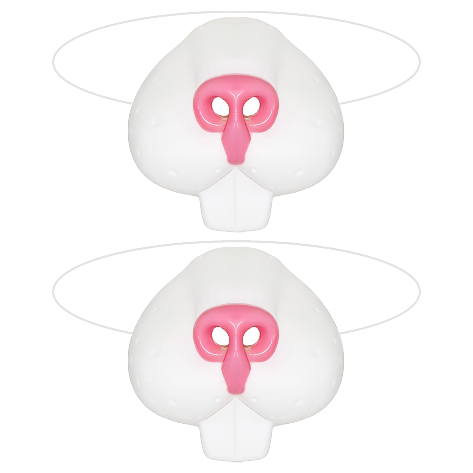 NAUZE 2Pieces Easter Rabbit Nose Bunny Animal Costume Novelty Rabbit Nose Adults Fancy Dress Cute Facial Decoration for Halloween Easter Christmas