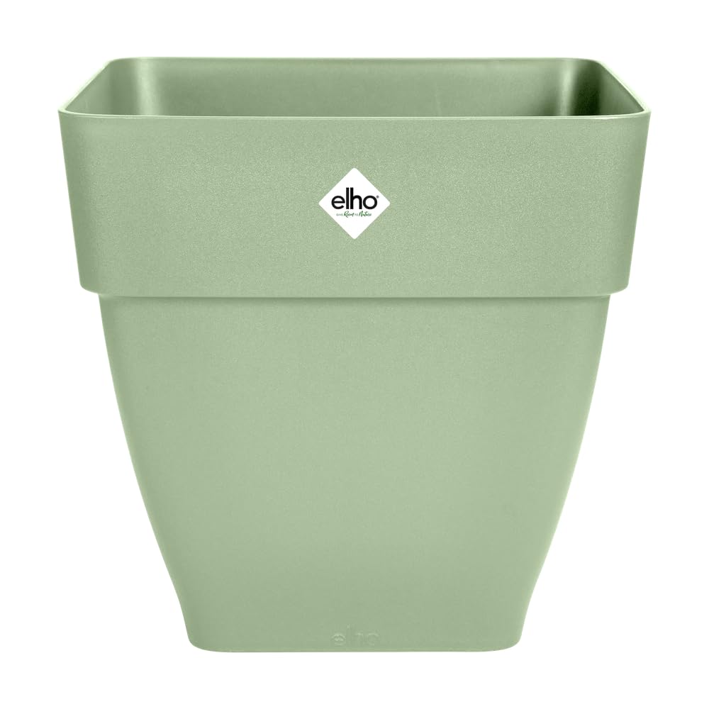 Elho Pistachio Green Vibia Campana Square 30 - Flower Pot For Outdoor - Ø 28.8 X H 28.2 Cm - Green