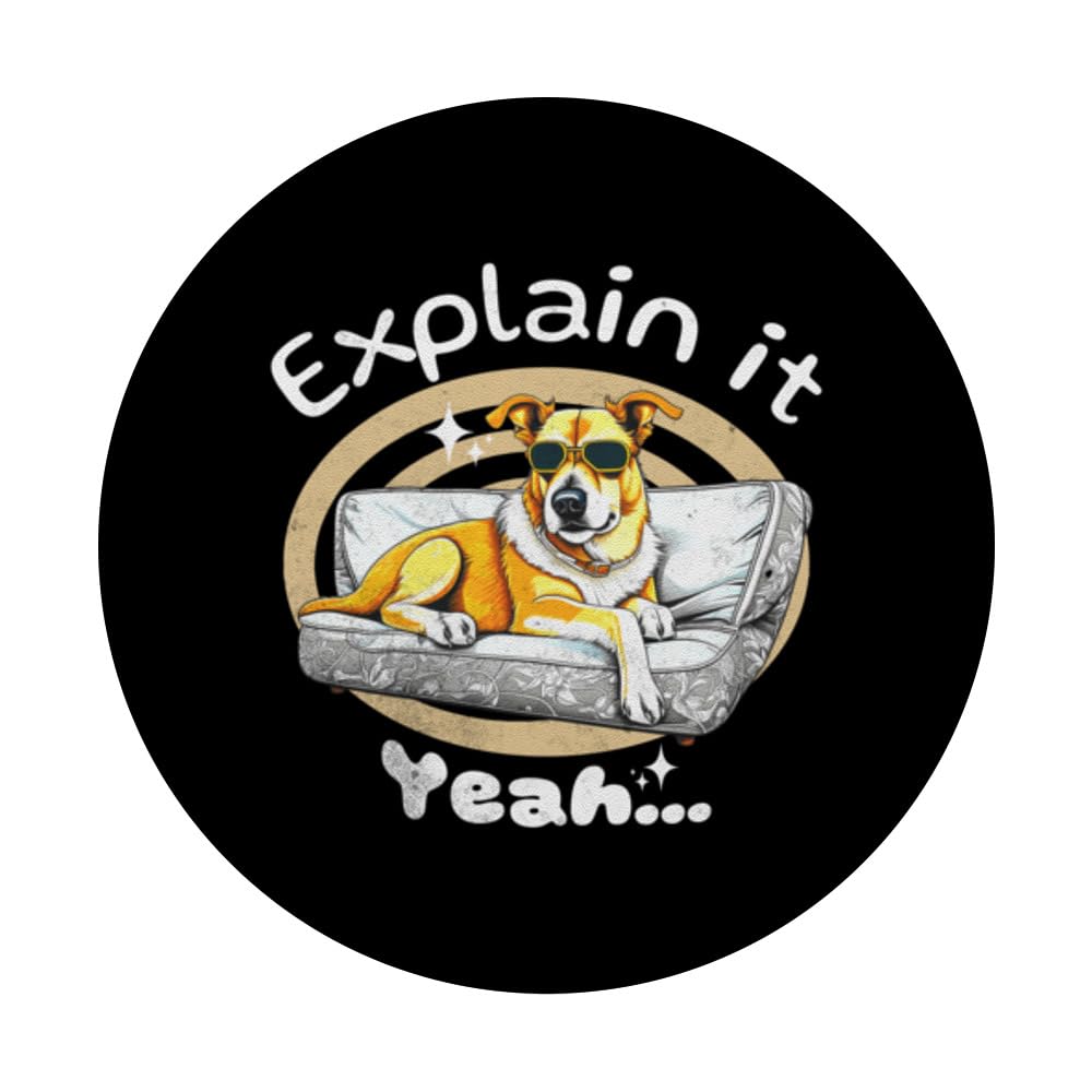 Explain It Yeah... Explains Everything for Sarcastic People PopSockets Swappable PopGrip, Black - Image 3