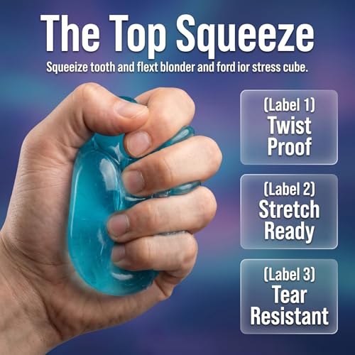 Image of 6 Pack Ice Cube Squishy Fidget Toys, Square Stress Balls Filled with Thick Substance, Slow Rising Stress Relief Toys for Adults Boys Girls, Squeeze Ball Sensory Toys for Kids Party Favor Gifts