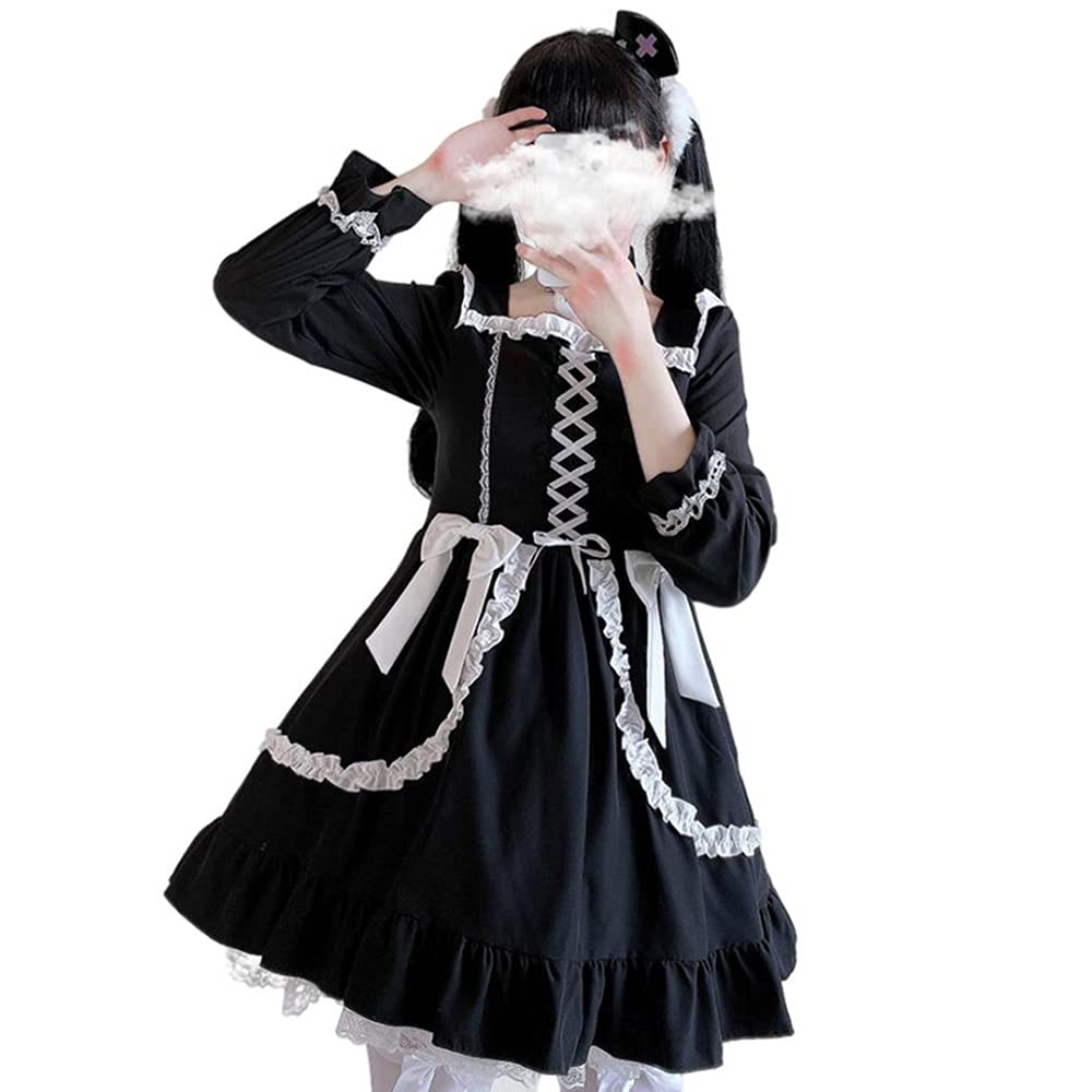 ゴスロリ　ロリータドレス　ゴシック風　 姫袖 お姫様 　森ガール 地雷系　JSK Amazon.co.jp: ゴスロリ ワンピース ロリータ 姫 ドレス 長袖 地雷系