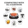 Elite Gourmet ESB200B Electric Single Burner, 1000W Portable Coil Hot Plate with Adjustable Temperature Control, Power Indicator Light, Built-In Drip Pan, Works with All Cookware, Black #4