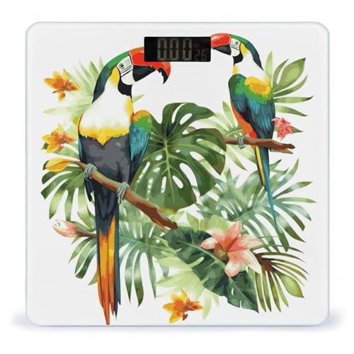 Báscula Digital de Baño con Vidrio Templado y Medidor