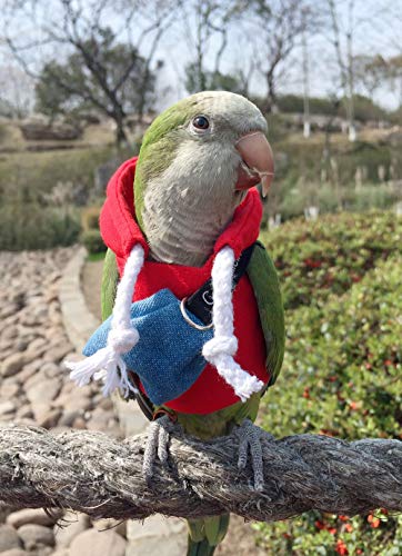 image for HEZHUO Bird Flight Suit,Parrot Bird Supplies, Warm and Comfortable, Ti