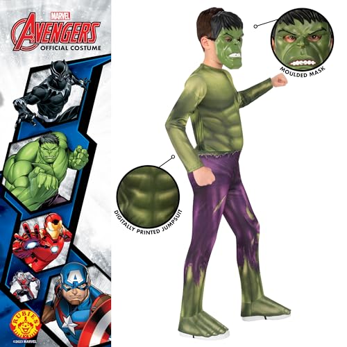 Disfraz infantil oficial de Hulk, talla 7-8 años miniatura 3