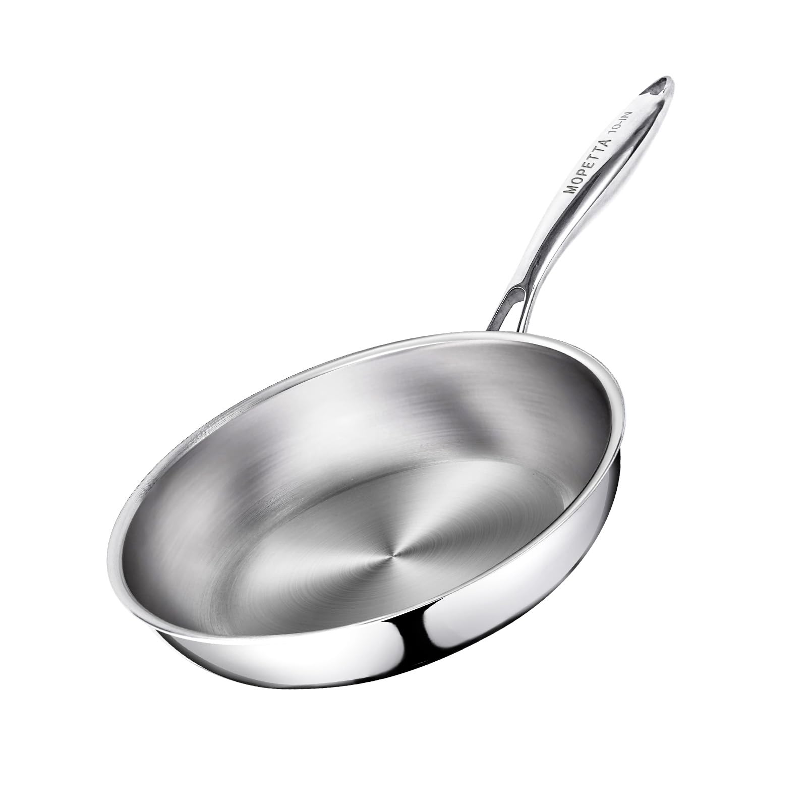 Photo 1 of ***MISSING PEICES***
mopetta 10 inch Tri-Ply Stainless Steel Frying Pan,No Coatings PFOA&PTFE Free Skillets,Chef's Pans,Dishwasher and Oven Safe Cookware, Compatible with All Cooktops