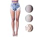 Women Fishnet Stockings – 3/4 Pairs Fishnets Tights for Dancing Party Halloween (One Size, blue, 3 pairs)