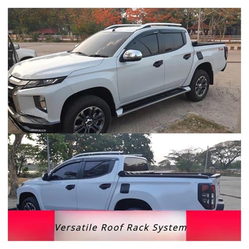 Barras rieles aluminio para Mitsubishi L200 Triton con acabado plata 3