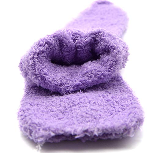 Gelante Womens Cute Fuzzy Socks Ultra Soft Fluffy Plush Gripper Non Skid Slip Hospital Slipper Grippy Cozy Socks 12Pairs!4
