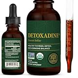 Global Healing Center - Detoxadine - Organic Nascent Liquid Iodine Supplement Drops for Thyroid Support, Detox Cleanse, and Metabolism - Non-GMO, Vegan, 200 Servings Iodine Drops (1 Oz)