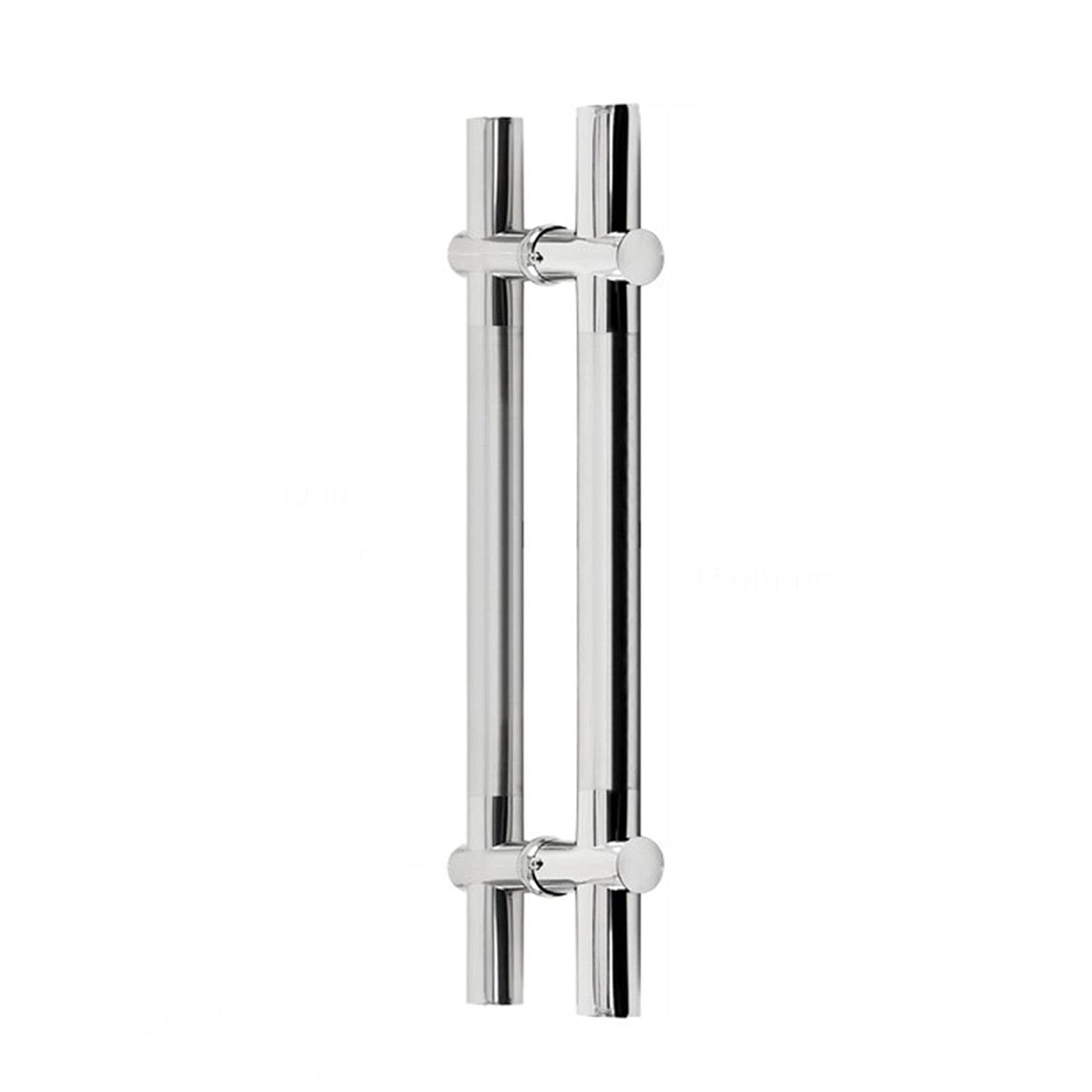 Wdsopk Silver1 Stainless Steel Door Handle,Adjustable Glass Door Handle,Offices Replacement Door Handles,Back To Back Push And Pull Door Handle For Internal/External（-600Mm）