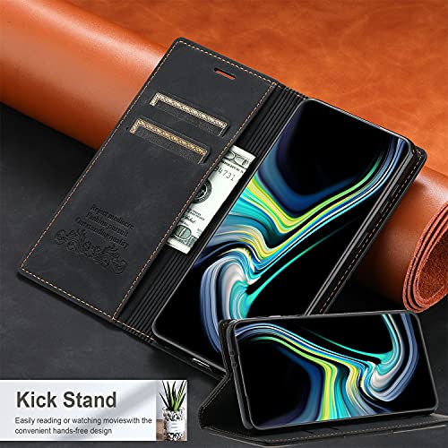 Blllue Capa carteira compatível com Motorola Moto Edge, capa flip porta-cartões suporte magnético fó