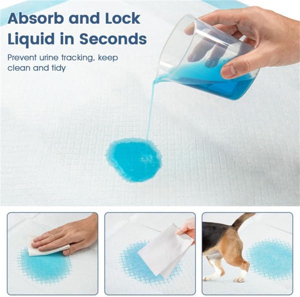 24"x17" Disposable Pet Potty Pads, Fast Absorbing Odor-Lock Pads for Cats Rabbits Dogs (300 Counts)
