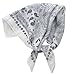 Shurhome Stylish Party Bandanas Handkerchief Versatiles Pocket Vintage Square Headscarf for Sports and Casual Wear Youth Fashion Neck Scarf
