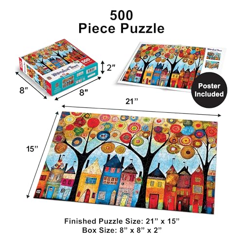 Image of MasterPieces 500 Piece Jigsaw Puzzle for Adults, Family, Or Youth - Our Neighborhood - 15 inch x 21 inch