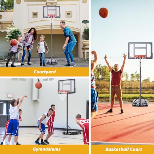 AWII Sports Basketball Hoop Outdoor 10ft Adjustable, Portable Basketball Goal with 32 Inch Outdoor Basketball Hoop & Goals for Kids Youth Adults Play in Backyard/Courts/Indoor - Thumbnail 3