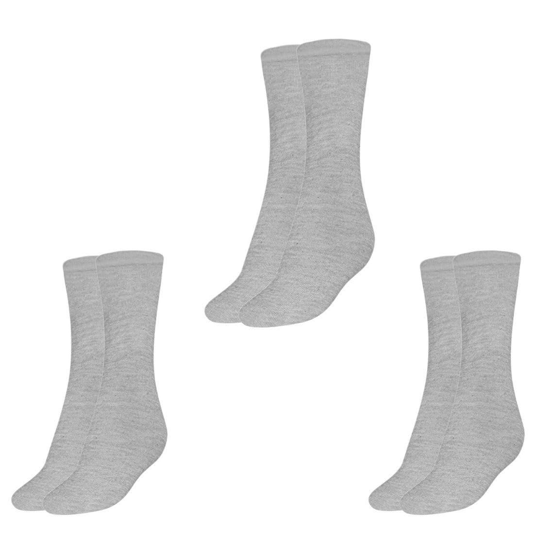 (Pack of 3 Pairs Men Cotton Crew Calf Length Long Full Length Socks for Running Gym Training Sports Basketball Football Cricket Tennis Atheletics Socks-image-47