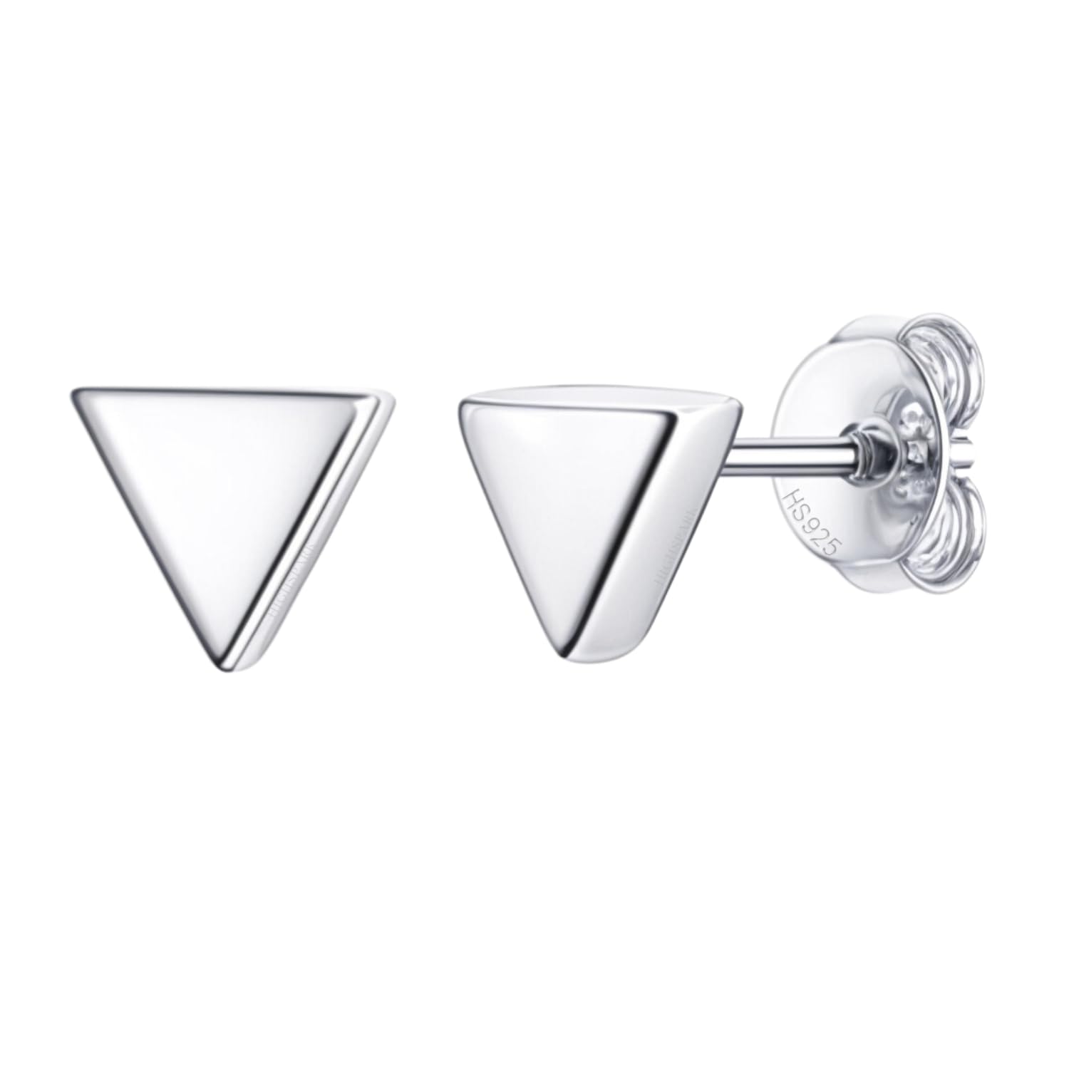 HIGHSPARK 925 Silver Tiny Triangular Stud Earrings | 92.5 Sterling Silver & Stunning Shine | Lovely Gift - Triangular (B0D3QKSWPC) Amazon Price History, Amazon Price Tracker