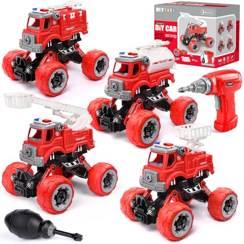 LUDILO Fire Truck STEM Building Toys