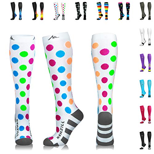 Image of NEWZILL Medical Compression Socks for Women & Men, 20-30 mmHg Knee-High Support for Circulation, All-Day Comfort for Work Travel Running Cycling and Fitness