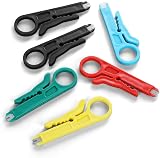 Mini Wire Stripper, 6 Pcs Network Wire Stripper Punch Down Cutter for Network Wire Cable, RJ45/Cat5/