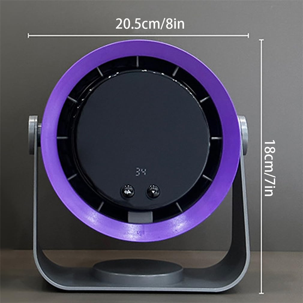 Ventilatore Circolatore D'aria, Silenzioso, Portatile Con Display Digitale, Ventilatore Da Tavolo Ricaricabile Da 5400 Mah, Circolatore D'aria Per Tutta La Stanza Con 100 Velocità (Beige)