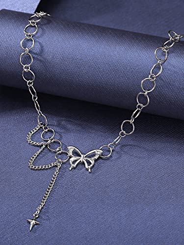 Image of Yellow Chimes Necklace for Women and Girls Chain Necklace for Girls | Rose Gold Silver Toned Link Chain Necklace For Women | Birthday Gift for girls and women Anniversary Gift for Wife