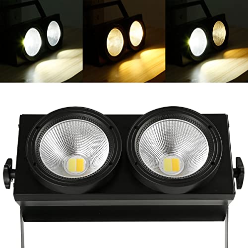 Tcfundy 200W 2-Head Cob Par Lights Led Blinder Stage Audience Light Spotlight Dmx Dj Light Strobe Lighting, Warm White & Cool White For Wedding Party Stage Effect, 4 Pack #TOP2