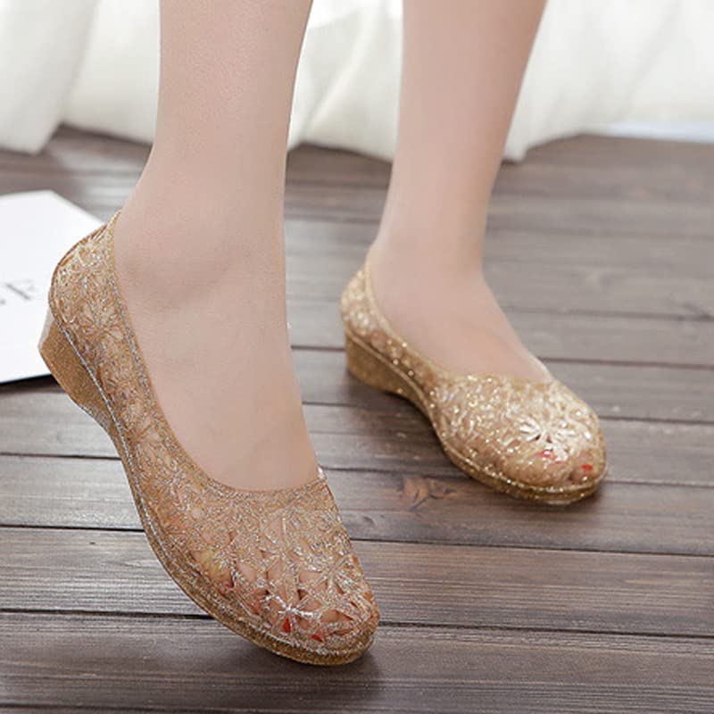 Image of Dear Time Women Flat Heel Summer Beach Jelly Shoes