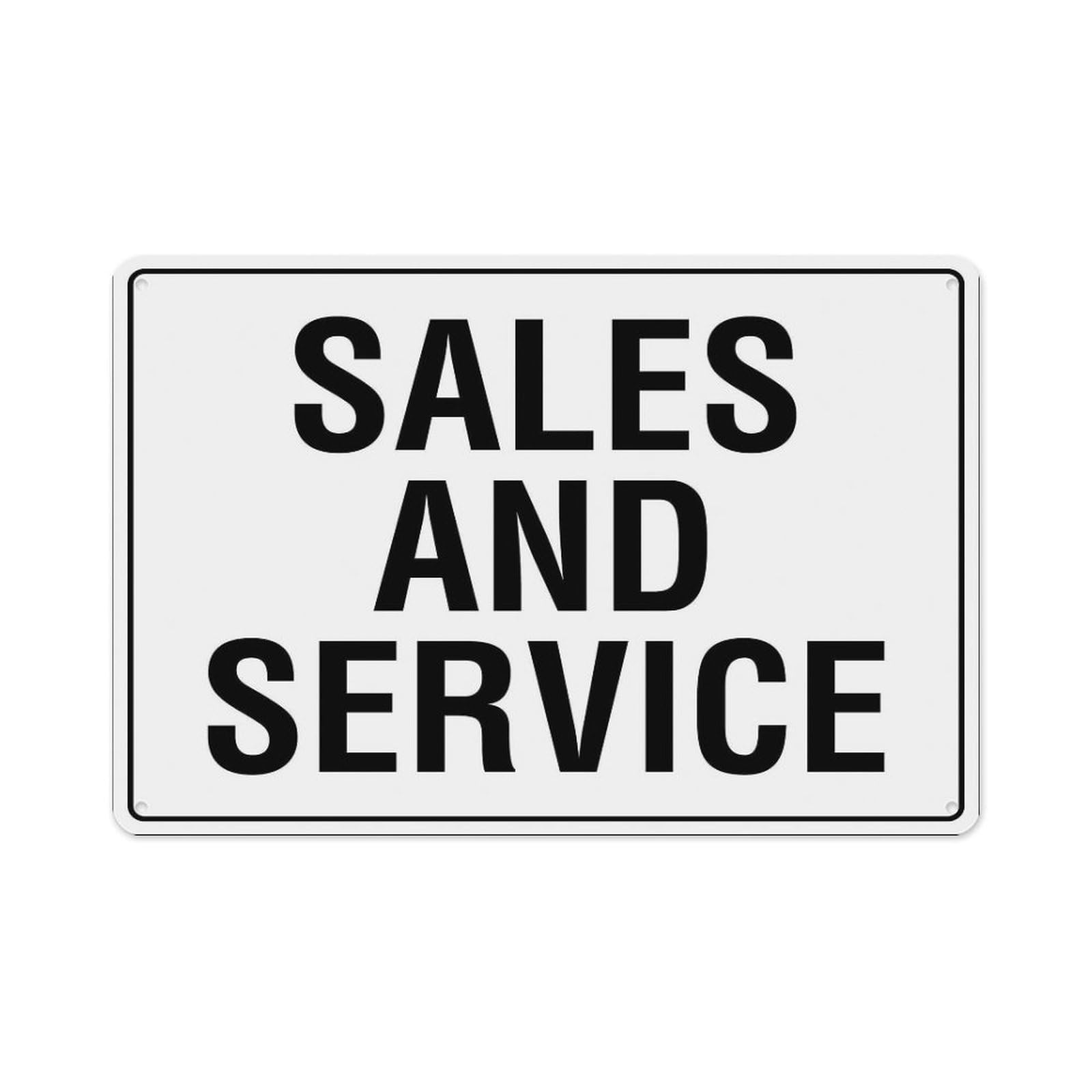 peiyeety Sales And Service Sign Aluminum Tin Warning Signs For Home Outdoor Garden 12X16 Inches