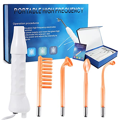 High Frequency Machine, JinhzWin Portable Handheld High Frequency Facial Machine with 4 Pcs Different Tubes