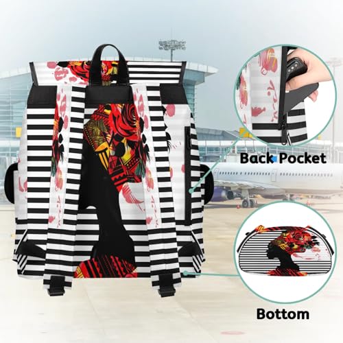 TropicalLife African American Woman Black Travel Laptop Backpack for Men and Women, Lightweight Computer Casual Daypack Backpacks Nurse Teacher Gym Hiking Work Bag3