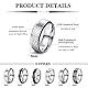 JeweBella 6 Stück Ringe Herren Edelstahl Ringe Set Silber Matt Poliert Keltischer Knoten Vintage Ringe Ketten Ringe Flaschenöffner Ring Bandringe Ehering Verlobungsringe für Männer Damen Größe 54-70