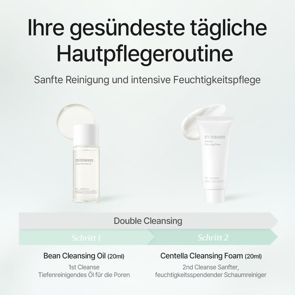 mixsoon Pure Glow Essentials Set - Routine Coreana Glass Skin in 5 Step per Pelli Sensibili, Kit Skincare Idratante con Centella e Acido Ialuronico, 5 Articoli