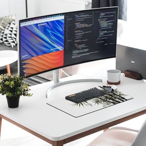 Pad para escritorio grande con base antideslizante blanca miniatura 6