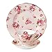 Price comparison product image Royal Albert 100 Years 40017535 1980 Rose Blush Teacup, Saucer, Plate 20cm, 3 Piece Set Pink, Bone China, 200 milliliters