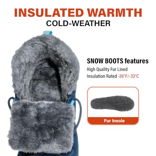 Image of Snow Boots for Men Insulated Winter Barefoot Shoes Minimalist Wide Toe Box Shoes Drop Zero Fur Lined Cold Weather Non Slip Lightweight botas de invierno para hombre