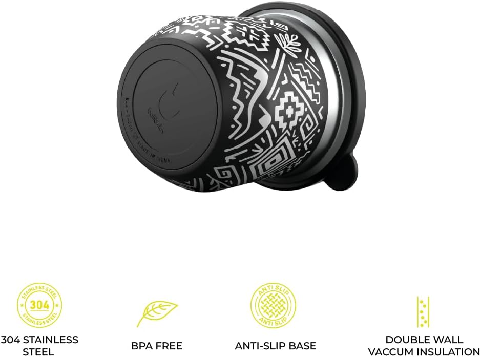 BALIBETOV Yerba Mate Cup – Vacuum Insulated Stainless Steel Gourd with Silicone Cover & Non-Slip Base – Includes 2 Bombillas & Cleaning Brush – Unique Design, Easy to Clean - Image 3