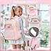 Tanou Schultasche Mädchen Rucksack Kinder Ergonomic Schulrucksack Kinderrucksack der 1. bis 5. Klasse Lässiger Ranzen Teenager für die Schule Reisen, 20 Liter, Rosa