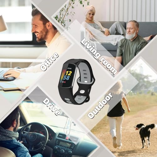 4 Pack de correas de silicona para Fitbit Charge 5/6 miniatura 6