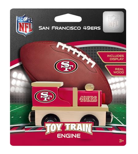 Image of MasterPieces NFL San Francisco 49ers Real Wood Toy Train, For Ages 3+, Black