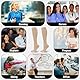 2 Paar Kompressionsstrümpfe Damen, 20-30 mmHg Compression Socks Lange Kompressionssocken Reisestrümpfe Stützstrümpfe für Krampfadern Ödeme Flug Sport Reisen,L/XL