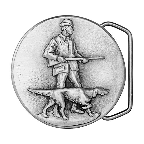 Indiana Metal Craft Hunter with Setter Gun Dog Belt Buckle IMC-Retail